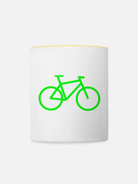 Lush Lime Ride - Tasse zweifarbig - Weiß/Gelb