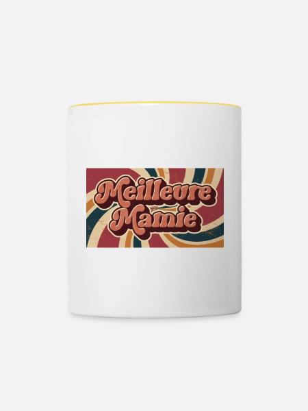 Beste Oma - Tasse zweifarbig - Weiß/Gelb