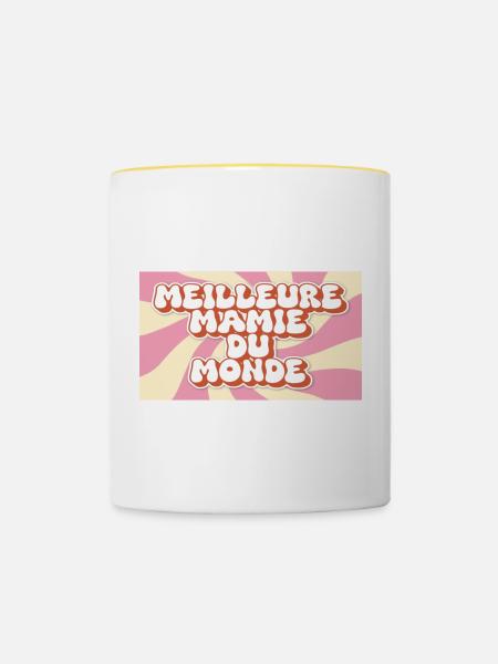 Beste Oma der Welt - Tasse zweifarbig - Weiß/Gelb