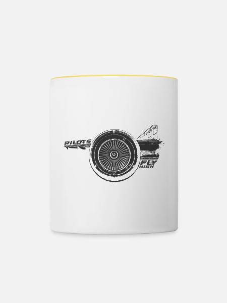 Jetpower Legacy - Tasse zweifarbig - Weiß/Gelb