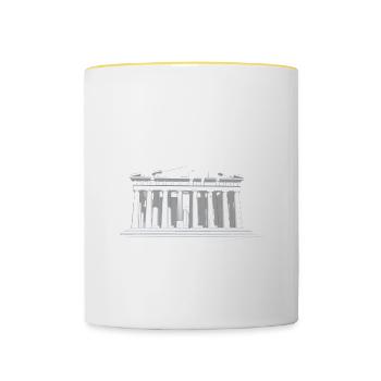 PARTHENON - Tasse zweifarbig - Weiß/Gelb - Vorne
