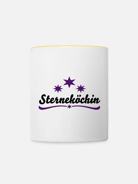 sternekoechin - Tasse zweifarbig - Weiß/Gelb