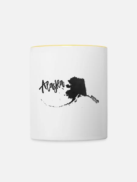 Alaska - Tasse zweifarbig - Weiß/Gelb
