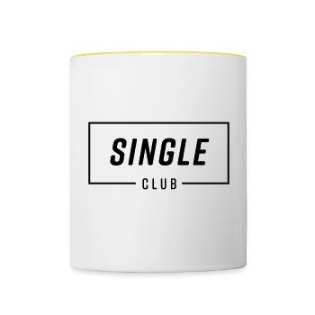 Single Club - Tasse zweifarbig - Weiß/Gelb - Vorne
