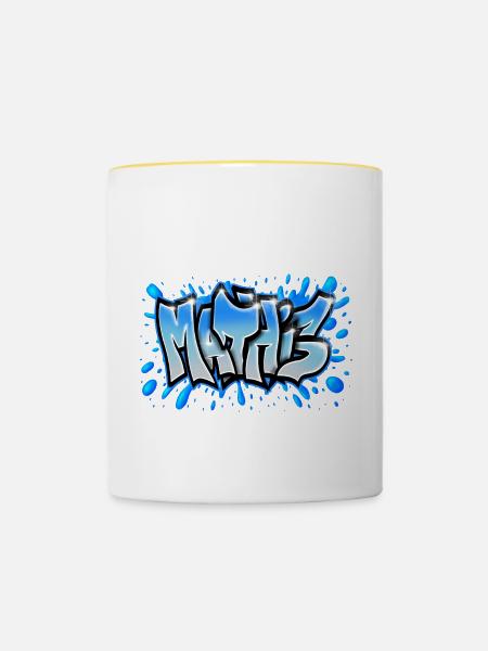 Mathis - Tasse zweifarbig - Weiß/Gelb