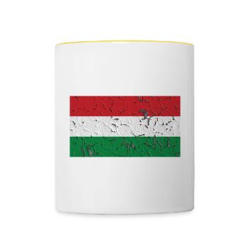 Ungarn - Tasse zweifarbig - Weiß/Gelb - Vorne