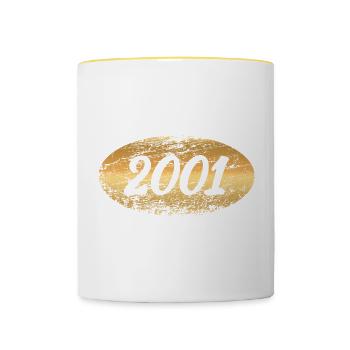 2001 - Tasse zweifarbig - Weiß/Gelb - Vorne