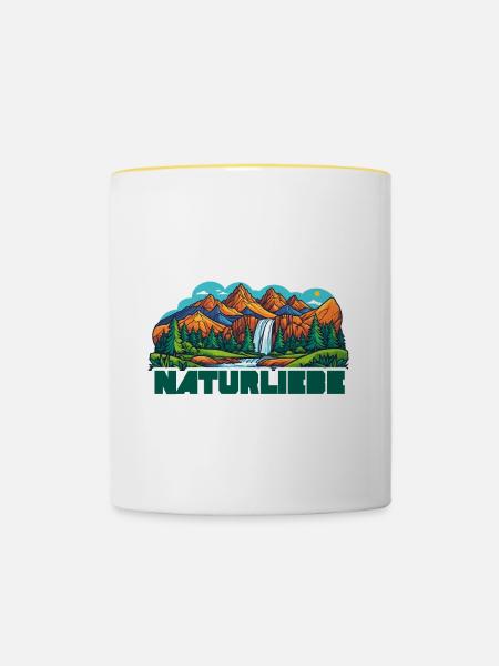 Naturliebe - Tasse zweifarbig - Weiß/Gelb