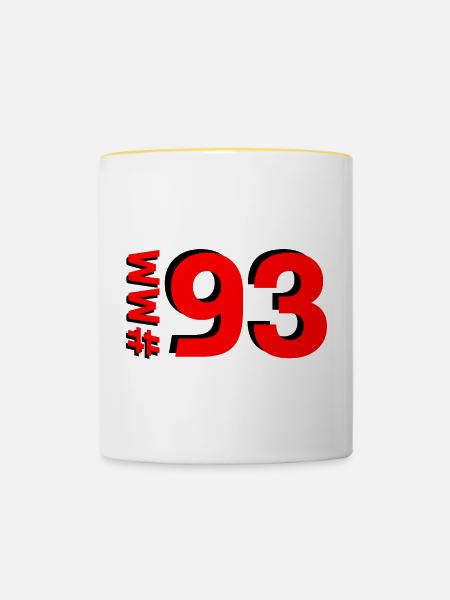 MM93 2025 - Tasse zweifarbig - Weiß/Gelb