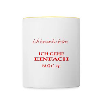 Zermatt - Tasse zweifarbig - Weiß/Gelb - Vorne
