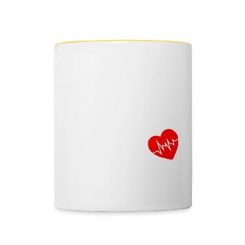 Infirmière Médecin Infirmière Hôpital - Mug contrasté - blanc/jaune - Devant