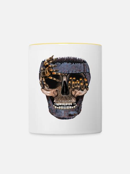 Tarantelnest - Tasse zweifarbig - Weiß/Gelb