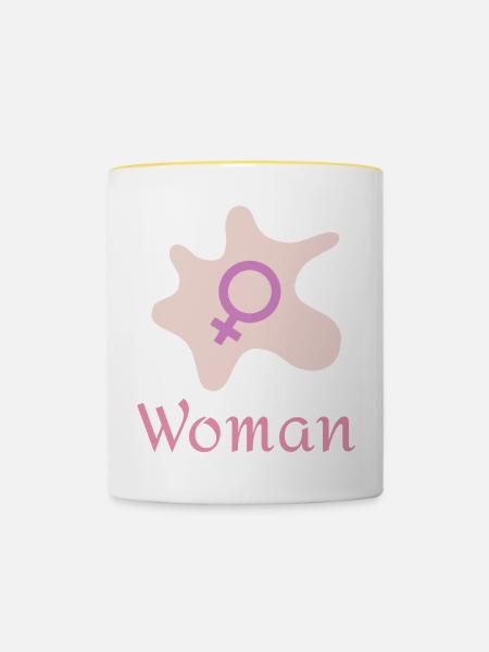 Ehefrau - Tasse zweifarbig - Weiß/Gelb