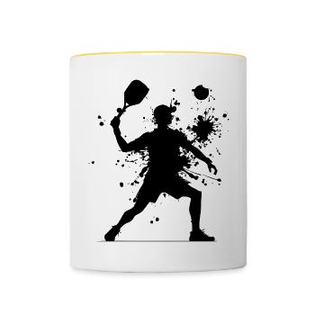 Pickleball Men's Racquetball Pickleball - Contrasting Mug - white/yellow - Front