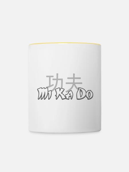MI KA DO - Tasse zweifarbig - Weiß/Gelb