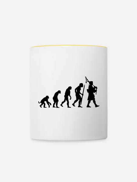Evolution Pipebag - Tasse zweifarbig - Weiß/Gelb