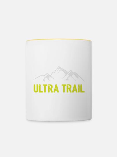Ultra Trail - Tasse zweifarbig - Weiß/Gelb