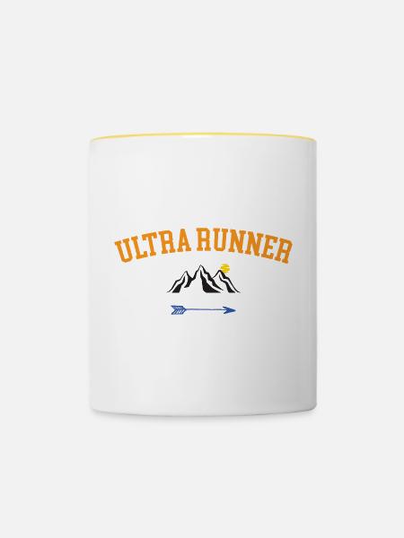 Ultra Runner - Tasse zweifarbig - Weiß/Gelb