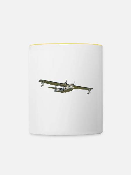 PBY Catalina - Tasse zweifarbig - Weiß/Gelb