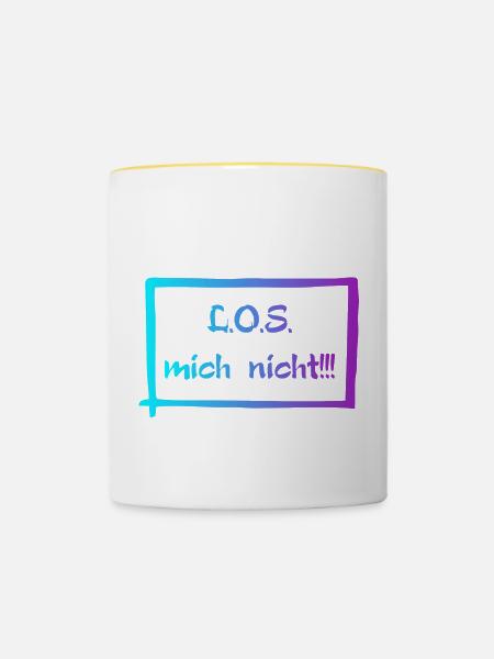 L.O.S mich nicht! - Tasse zweifarbig - Weiß/Gelb