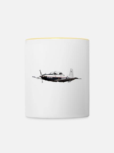 T-6A Texan II - Tasse zweifarbig - Weiß/Gelb