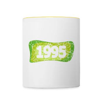Kratzer 1995 - Tasse zweifarbig - Weiß/Gelb - Vorne