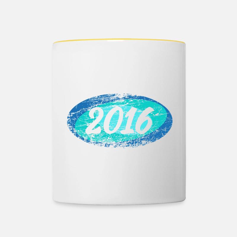 2016 - Mug contrasté - blanc/jaune