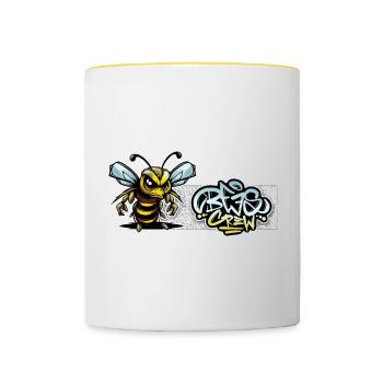 Abeille CUT BG BEESCREW NOUVEAU 2023 - Mug contrasté - blanc/jaune - Devant