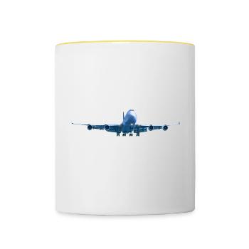 B747 - Contrasting Mug - white/yellow - Front