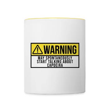 Capoeira - Tasse zweifarbig - Weiß/Gelb - Vorne