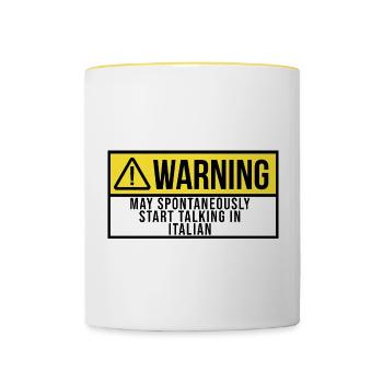 Italien - Mug contrasté - blanc/jaune - Devant