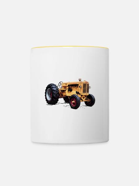 Minneapolis Traktor G-Serie - Tasse zweifarbig - Weiß/Gelb