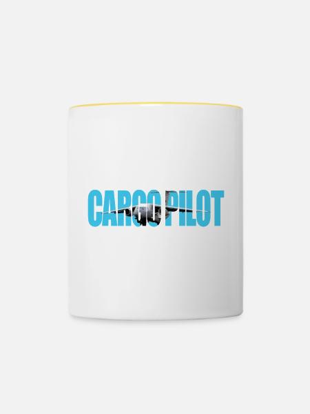 Cargo pilot C-390 - Tasse zweifarbig - Weiß/Gelb