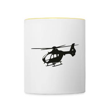 EC-135 - Helicopter - Contrasting Mug - white/yellow - Front