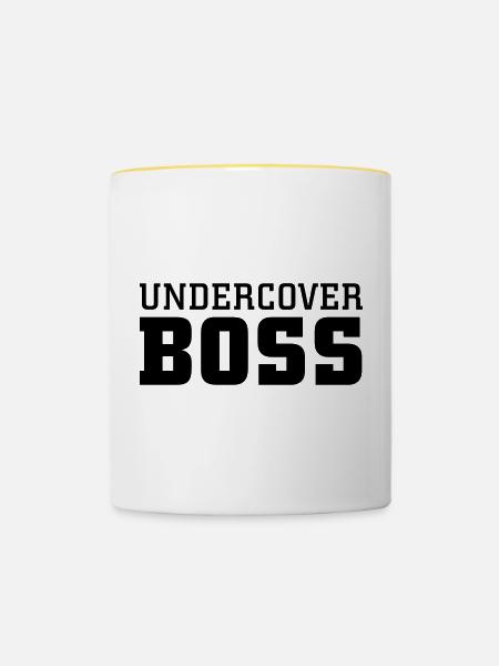 Undercover Boss - Tasse zweifarbig - Weiß/Gelb
