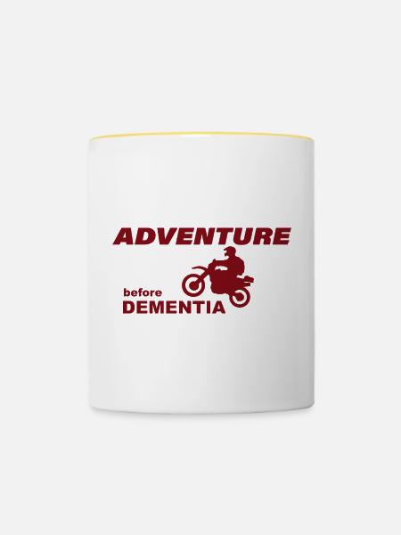 MOTORCYCLE ADVENTURE - Tasse zweifarbig - Weiß/Gelb