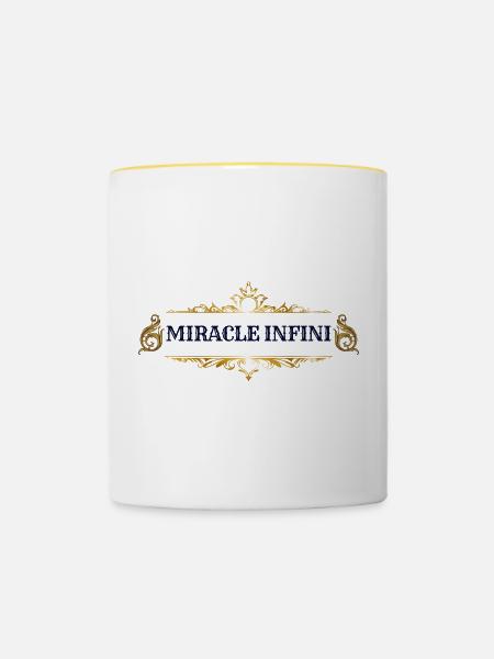 UNENDLICHE WUNDER - Tasse zweifarbig - Weiß/Gelb