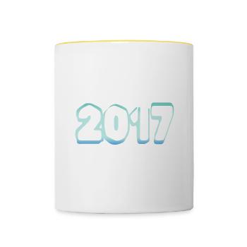 Eisberg 2017 - Tasse zweifarbig - Weiß/Gelb - Vorne
