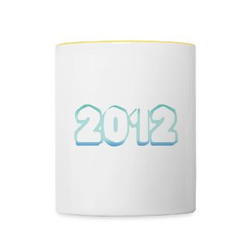 Funny 2012 - Contrasting Mug - white/yellow - Front