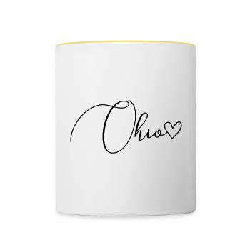 Ohio Scripture - Contrasting Mug - white/yellow - Front
