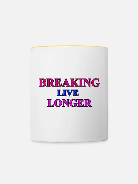 Breaking - Tanz - Tasse zweifarbig - Weiß/Gelb