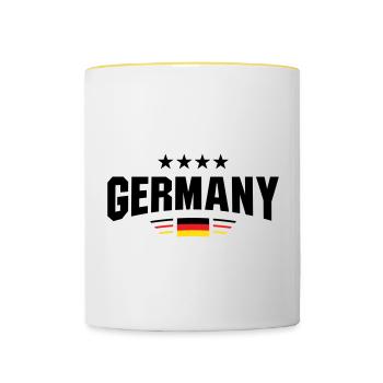 Germany Fan Curve - Contrasting Mug - white/yellow - Front