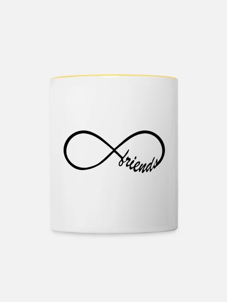 Friends Infinity Swag - Tasse zweifarbig - Weiß/Gelb