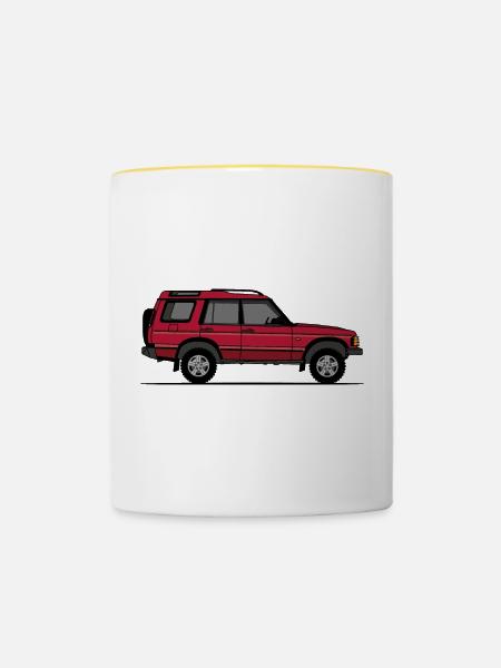 Entdeckung 2 rot - Tasse zweifarbig - Weiß/Gelb