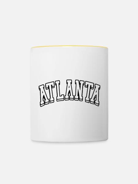 atlanta shirt - Tasse zweifarbig - Weiß/Gelb