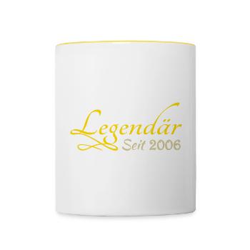 2006 - Tasse zweifarbig - Weiß/Gelb - Vorne