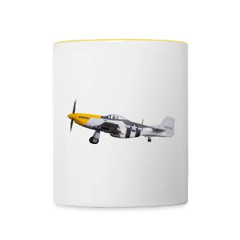 P-51 - Tasse zweifarbig - Weiß/Gelb - Vorne