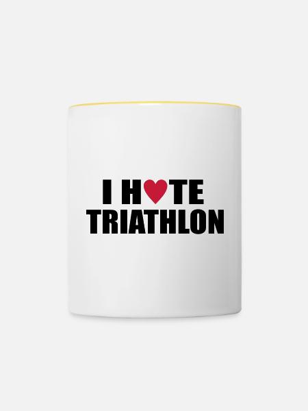 triathlon - Tasse zweifarbig - Weiß/Gelb