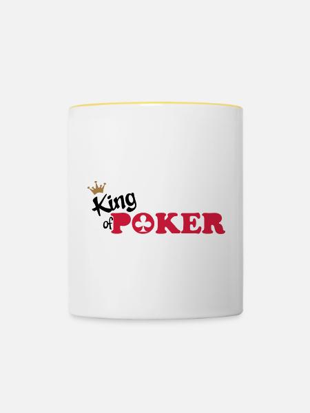poker - Tasse zweifarbig - Weiß/Gelb