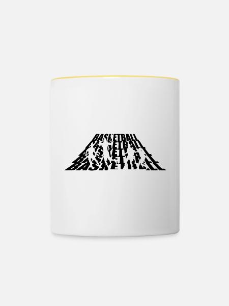 BASKETBALL - Tasse zweifarbig - Weiß/Gelb